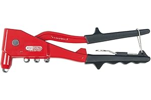KS TOOLS 150.9510 - Pince à Rivet Standard – Pince Rivet avec Chargeur et Clé Intégrés dans la Poignée – Poignées en Caoutchouc – Pince à Insert Fileté pour Rivets de 2,4, 3,2, 4,0 et 4,8-270 mm