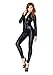 Produktbild LEG AVENUE 85047 - Wet Look Catsuit Kostüm, Größe XL (EUR 44-46), Schwarz, Dessous Damen Reizwäsche