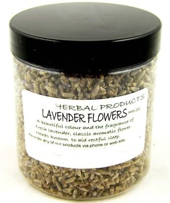 Natural Dried French Lavender Flowers 20g Jar, have a strong and long lasting fragrance