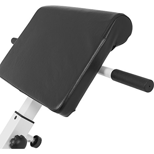 Gorilla Sports Rückentrainer klappbar Hyperextension – Bauchtrainer mit gepolsterter Beinfixierung – in schwarz oder weiß - 7