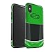 Price comparison product image Stuff4 Matte Tough Shock Proof Phone Case for Apple iPhone XS Max/Superbike/Green Design/Motorcycle Helmet Collection