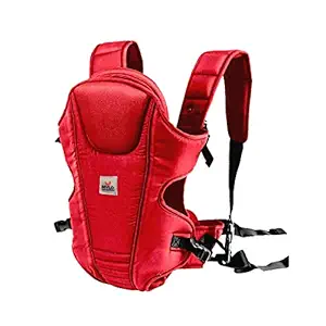 Mylo Essentials Baby Carrier - 4-in-1 Front, Back & Head Support Kangaroo Bag - Lightweight & Adjustable Infant Carrier Bag - Soft, Comfortable & Breathable Baby Holder Bag for Newborn & Infants - Red