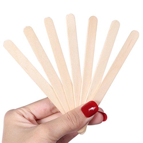 MAKARTT® 100pcs/lot Small Wooden Spatulas Wax Applicator Salon Waxing Body Hair Removal Beauty Health 4.4 * 0.36 inch ((Small Wooden Spatulas)