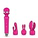 Produktbild Vibrator, Nalone G-spot Rabbit Wand Massager Cordless - 7 Speeds - Rechargeable & Waterproof - Body Safe Silicone Vibrating Dildo Sex Toy for Women with Extra Head Sleeve (Pink)