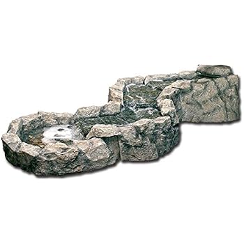 Fontana A Cascata 2 Livelli A Botte Per Giardino - Con Pompa Inclusa - Effetto Rilassante