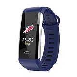 Milnnare Sport Herzfrequenz Blutdruck Schritt Fitness Armband Smart Watch - Blau