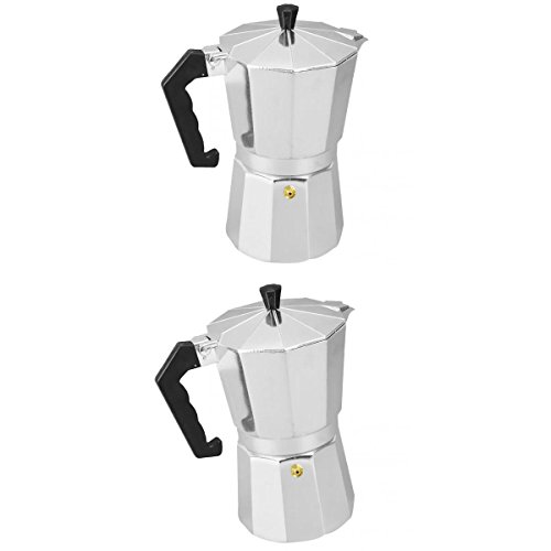 Gazechimp Metall Espressokocher | Mokkakanne | Mocca-Kocher | Kaffeekocher Set/2pcs - 2