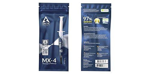 Arctic MX-4     Compuesto t  rmico de micropart  culas de carbono  pasta t  rmica para cualquier ventilador de CPU - 4 gramos