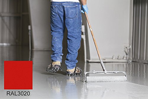 2K Epoxidharz Bodenbeschichtung seidenglänzend viele verschiedene RAL-Farben | BEKATEQ BE-702 2-Komponenten Bodenfarbe Hochwertige Versiegelung für Garage, Keller, Carports, Werkstatt, Lagerhalle, Industriehalle 2K-Bodenfarbe Betonfarbe für Innen und Aussen Epoxid Versiegelung Resistent gegen Öl, Benzin, Säuren, Laugen Fußboden Beschichtung für Beton & Estrich - SCHNELLE TROCKNUNG, WEICHMACHERFEST, EXTREM STRAPAZIERFÄHIG Farbton (10KG, RAL3020 Verkehrsrot)