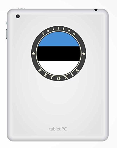 2 x Tallinn Estland Flagge Vinyl Aufkleber Aufkleber Laptop Auto Reise Gepäck Label Tag # 9503 – 10cm/100mm Wide - 3