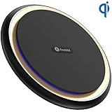 andobil 15W Wireless Charger, Easy To Use, Qi Certified Fast Charging Aluminum Alloy Pad Compatible iPhone Xs Max/XS/XR/X/8/8 plus, Samsung Galaxy S10/S10+/S9/S9+/S8/S8+ Note 9 8 Huawei P30 Pro