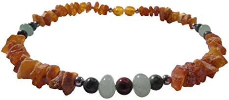 00596.13d Amber Amber Necklace Aventurine and Jasper 32 cm The Dog Amberdog