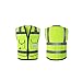 Produktbild Reflektierende Jacken Reflektierende Strickjacke für Herren mit hoher Sichtbarkeit, Warnweste mit reflektierenden Streifen, fluoreszierend grün Sicherheitsweste für Arbeiten im Freien Radfahren