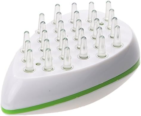RESTART Electric Vibrating Scalp Massage Shower Hair Brush Shampoo Massager-Green