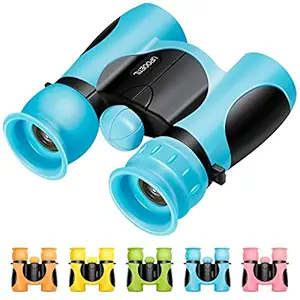 UPOOETIL Binoculars for Kids 8x21, Perfect Toy Gift for Boys and Girls Kids Binoculars for Bird Watching, Hiking, Camping, Travel, Spy Games, Nature Exploration(Blue)