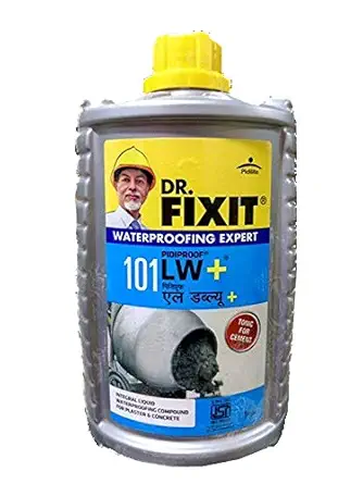 Dr.Fixit 101 Pidiproof LW+ Integral Liquid Waterproofing Compound for Concrete and Plaster (1000 ml)