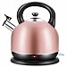 Produktbild Elektronisch Wasserkocher / Wasserkessel / Teekocher / Edelstahl Kabellos electric kettle mit Cool-Touch-Griff mit Kabelaufwicklung | Verbrühschutz Schnell- Kochend Auto-Abschaltung Edelstahl Wasserkocher Hausgebrauch Automatische Abschaltung Schnell Kochen Große Kapazität Doppelisolierung Verbrühschutz Wasserkocher 3 Liter Rose Gold (Größe: 26 * 22 cm) Wasserkocher
