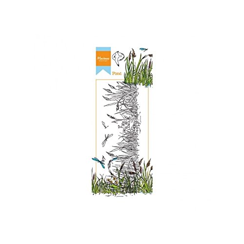 Marianne Design HT1616 Transparente Stempel Hetty's Border Teich, Silikon, 7.5 x 18.5 x 0.5 cm