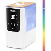 Levoit Smart Humidifier 4.5L up to 45H, 26dB, LV450S, White | Top-Fill Baby Humidifier, Hot and Cold Mist, Auto Mode, Custom