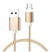 Produktbild Magnet Ladekabel Datenkabel Schnellladekabel Nylon Micro USB 1M 2.4A (Type C USB Gold)