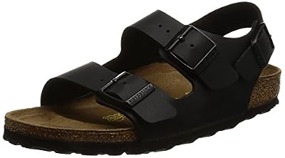 Birkenstock Milano, Sandales Bride arrière homme, Noir (Birko Flor Noir), 41 EU