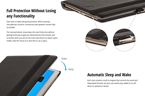 Forefront Cases® Samsung Galaxy Tab A 7.0 SM-T280 Leder Drehbar Hülle Schutzhülle Tasche Smart Case Cover Stand – Rundum-Geräteschutz und intelligente Auto Schlaf / Wach Funktion inkl. Eingabestift und Displayschutz - 5