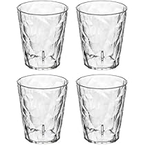 Koziol Superglas Club No. 2, 2 pezzi, 250 ml, bicchieri da whisky in plastica trasparente, lussuosi, infrangibili, riutilizzabili, feste, campeggio, set da 2 (giada trasparente