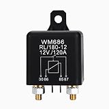 DC 12V 120A Fafada 12 V 120A Relé Eléctricos Intermitente Batería de Relé 4 Pines para Automóvil Barco Camping Caravanas RL/180-12