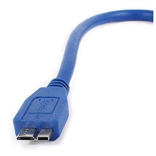 Stecker auf Stecker B Micro-Kabel – SODIAL(R)30 cm blau USB 3,0 Stecker ein Mikro USB Maennlich Synchronisierung und Ladegeraet fuer Stromkabel - 2