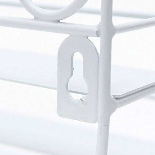 TOOGOO(R) 3-reihig metallisch Nagel Kunst Nagellack Lippenstift Verfassungs Organizer Anzeige Storage Holder weiss - 4