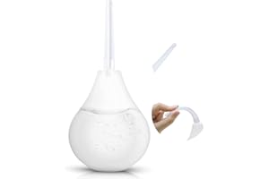 PROPODUSCHE Enema Bulbo de 224ml,Enema para limpieza, Limpiador para Anal y Vaginal, Ducha Vaginal de Silicona, Forma rápida de aliviar el estreñimiento para Limpieza de Colon en Hombres y Mujeres (Blanco)