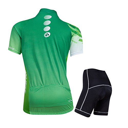 ZEROBIKE® Frauen Kurzschluss Hülse mit Reißverschluss-einen Kreislauf durchmachenjersey Jacken-einen Kreislauf durchmachenhemd Schnelles trockenes atmungsfähiges Kissen 3D füllte KurzschlussStrumpfhose-Hosen - 2