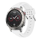 Garmin Fenix Chronos GPS Watch Armband, OverDose Ersatz Sport Silikon Armband Band Strap für Garmin Fenix Chronos GPS (B-Weiß, 24cm)
