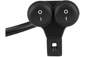 KEENSO Universal 22mm Motorcycle Handlebar Headlight Switch- Handlebar Brake Fog Lights Horn Dual Control Button Switch (B)