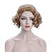 Price comparison product image Karlery Women's Brown Short Bob Curly Fluffy Wig Halloween Cosplay Costume Party Wig