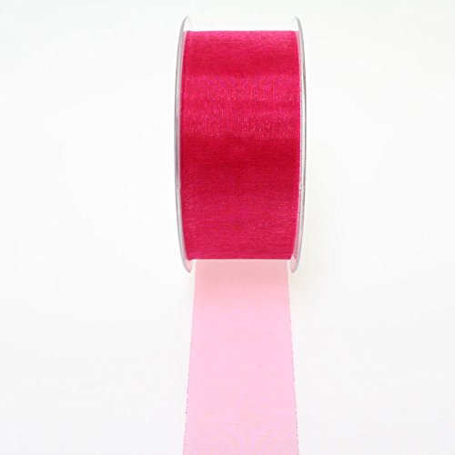 Dekoband Organza B 40mm L 25m Schleifenband Organzaband Schleife Band Hochzeit, Farbe:weiß - 2