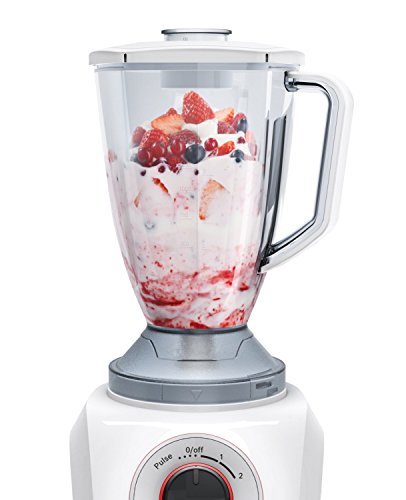 Bosch MMB21P0R Standmixer SilentMixx 500 W, Edelstahl-Messer, weiß / rot - 5