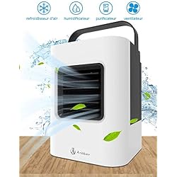 Anbber climatiseur Mobile, clim Mobile, climatiseur Portable, Moyen Rapide et Facile de Refroidir Un Espace Personnel, adapté au Chevet, au Bureau et à la Salle d'étude. clé USB