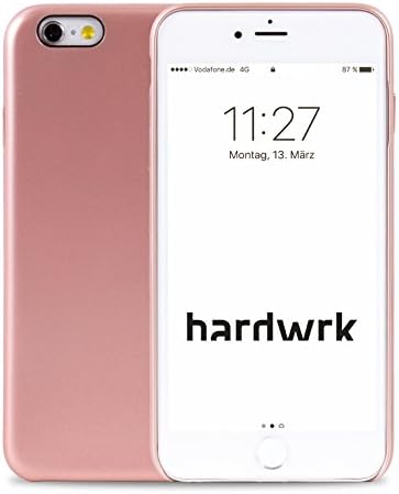 hardwrk Premium Silicone Case for Apple iPhone 6 and 6s - rose gold - elegant stylish Protective Hard Skin Shell Cover with Soft Touch - rose-gold