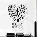 Produktbild Finloveg Gesunder Lebensstil Wandtattoos Run Runner Wandaufkleber Für Gym Cardio Sport Aufkleber Dekoration Abnehmbare 42X50 Cm