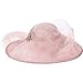 Produktbild KCJMM-HAT Damen Sommerhut Sonnenhut Kirche Hochzeit,Braut-Accessoires F Damen-Fascinators  Große Leinenkappe aus Dachdeckel, eleganter dekorativer Hanf-Hut aus Strass, Strandschirm-Hut