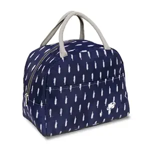 MS Bags Insulated Travel Lunch / Tiffin / Storage Bag for Office, College & School Polyester Blue)