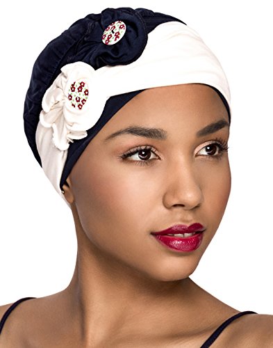 NJ CREATION Macaron Bonnet Bleu Marine/Uni Marine/Crème