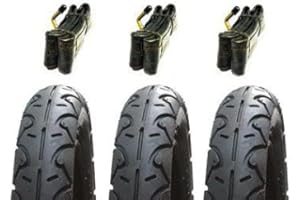 ASC 3 x Pram Tyres & 3 x Tubes 12 1/2 X 2 1/4" Maclaren Toro Silvercross Surf Europa