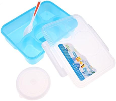 1 Pc Portable Microwave Bento Children Lunch Box 5 + 1 Food Container Storage Plastic Carrying Food Box Lunch Box