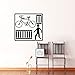 Produktbild sybdnr 50 * 55cm Küche und Turnhalle Fahrrad Wandaufkleber PVC Cross The Street Decor