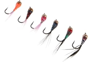 T TOOYFUL ６pcs Mouches pour Truite－ Nymphe