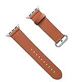 Uhrenband Uhrenarmband Kalbslederband Wasserdicht und atmungsaktiv Verschleiß- und Kratzfest Umweltfreundliche Färbung Nahtlose Verpackung Unisex Größe: 195mm * 38 / 42mm (38mm, braun)