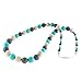 Kitdine Chewable BPA Free Silicone Baby Teething Nursing Necklace BPA Free for Mom and Baby (Turquoise+Gray+Navajo White)