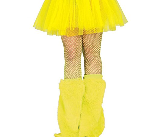 Preisvergleich Produktbild Guirca Fiestas GUI18490 - EIN Paar gelbe Neon Fusswärmer